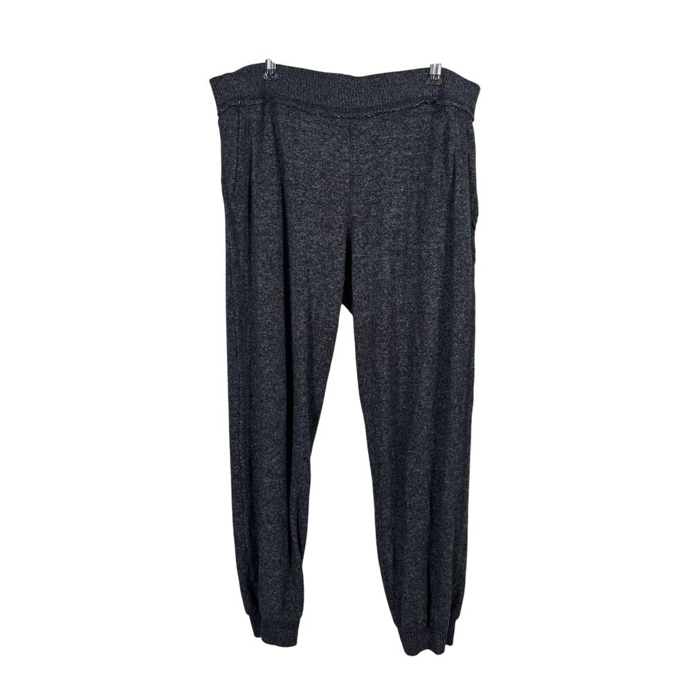 Anthropologie Saturday Sunday Jogger Pants Womens Medium Gray Knit Lounge Ribbed